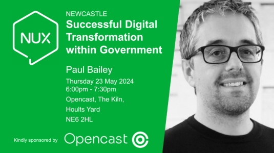 NUX Newcastle - with Paul Bailey, 6:00-7:30pm Opencast, the Kiln, Houtls Yard NE6 2HL