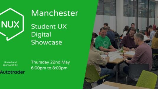 NUX Manchester – 22 May – Student UX Digital Showcase 1747297772330